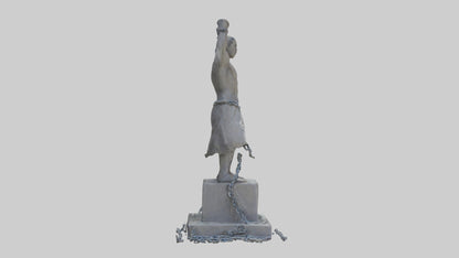 3D model No More Chains statue model VR / AR / low-poly