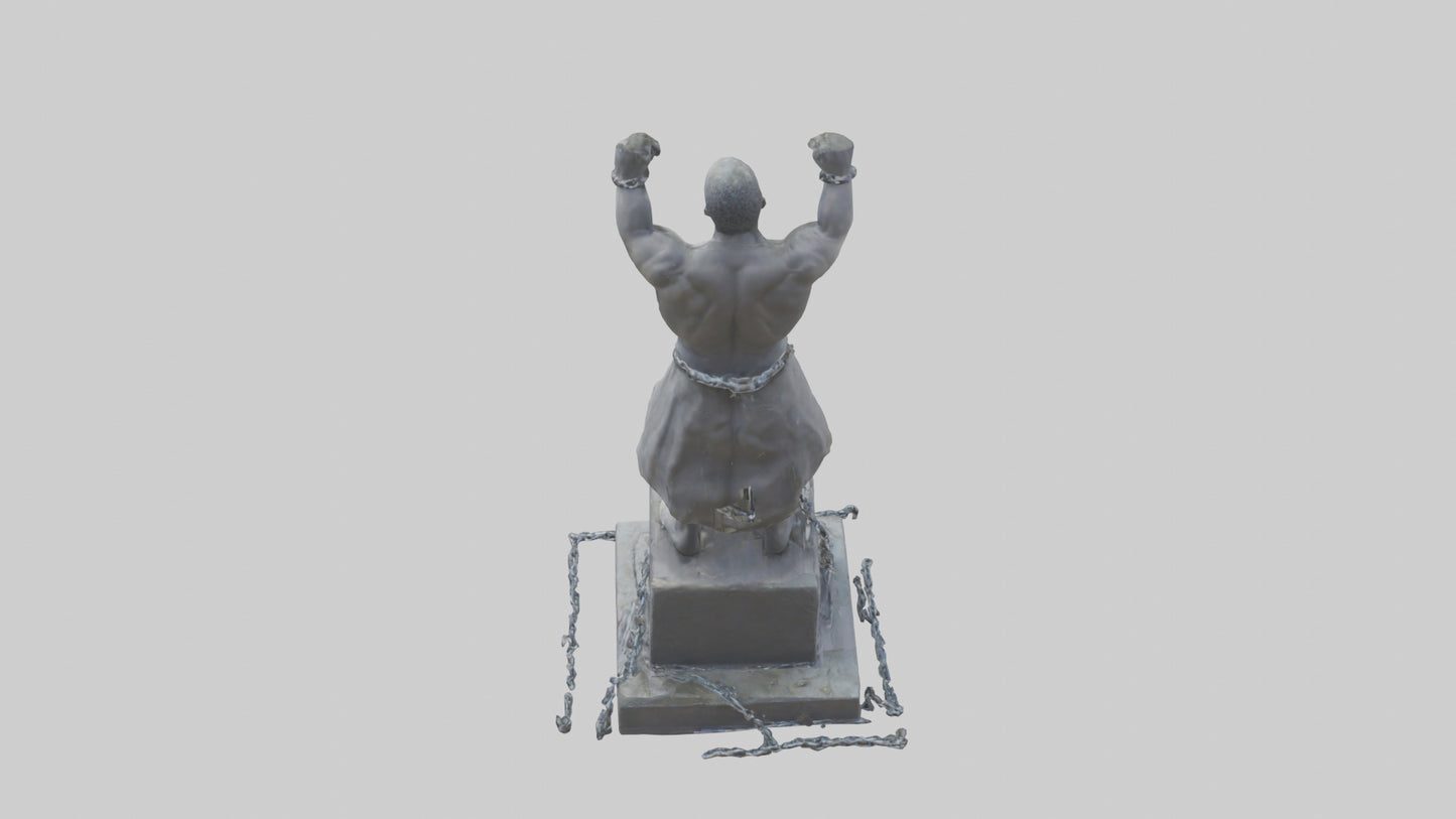 3D model No More Chains statue model VR / AR / low-poly
