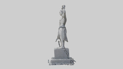 3D model No More Chains statue model VR / AR / low-poly