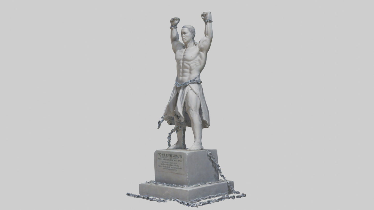 3D model No More Chains statue model VR / AR / low-poly