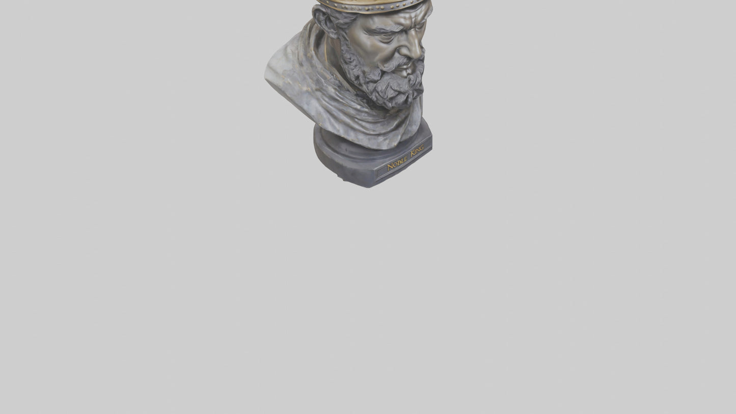 3D model Noble King bust statue model VR / AR / low-poly