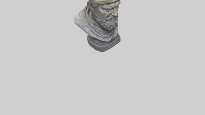 3D model Noble King bust statue model VR / AR / low-poly