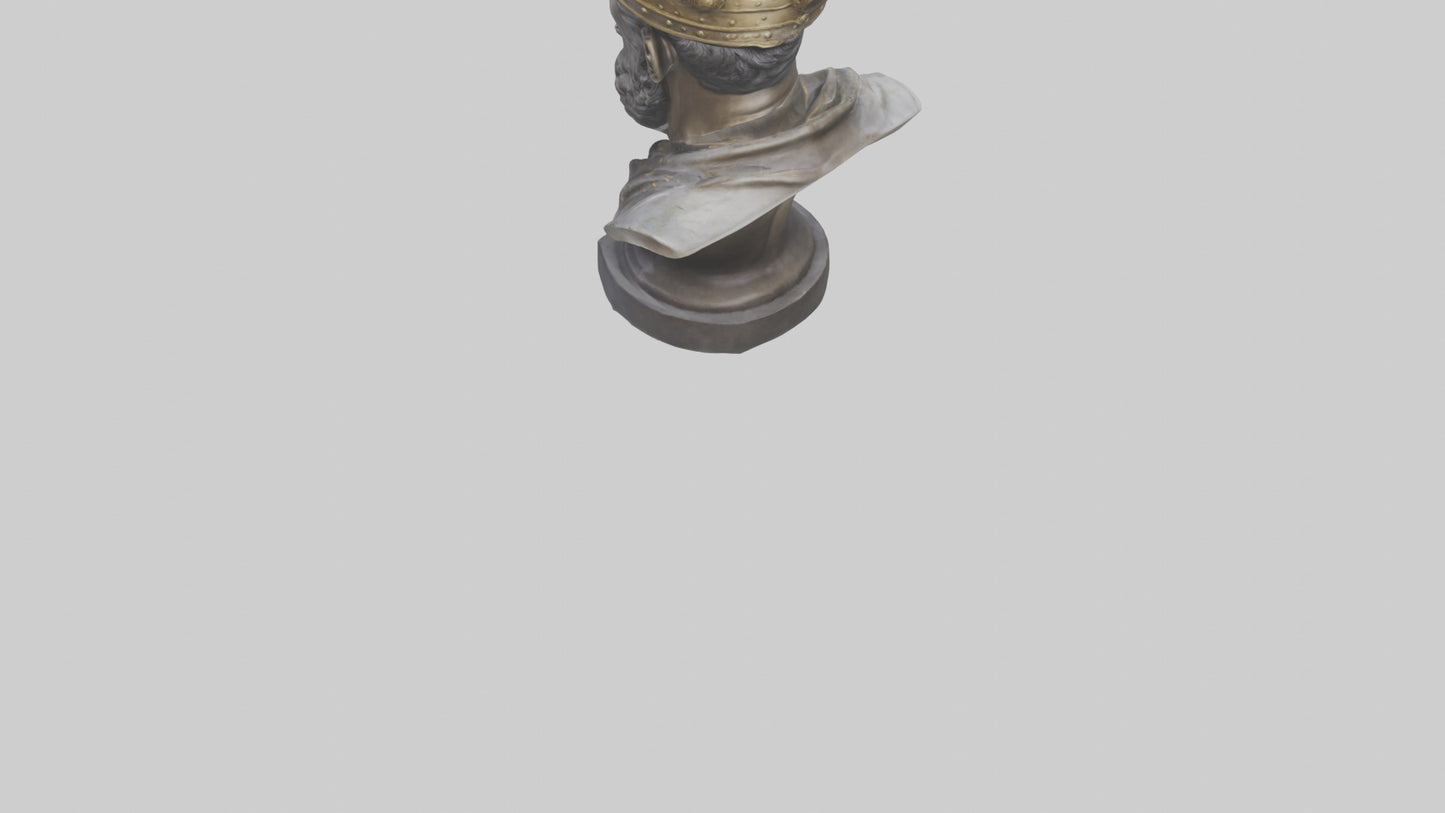 3D model Noble King bust statue model VR / AR / low-poly