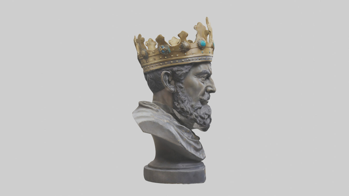 3D model Noble King bust statue model VR / AR / low-poly