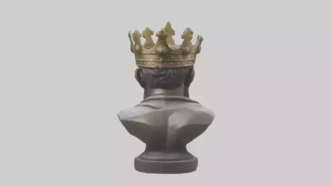 3D model Noble King bust statue model VR / AR / low-poly