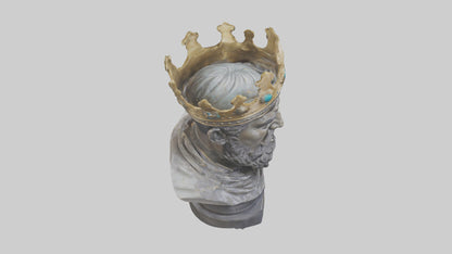 3D model Noble King bust statue model VR / AR / low-poly