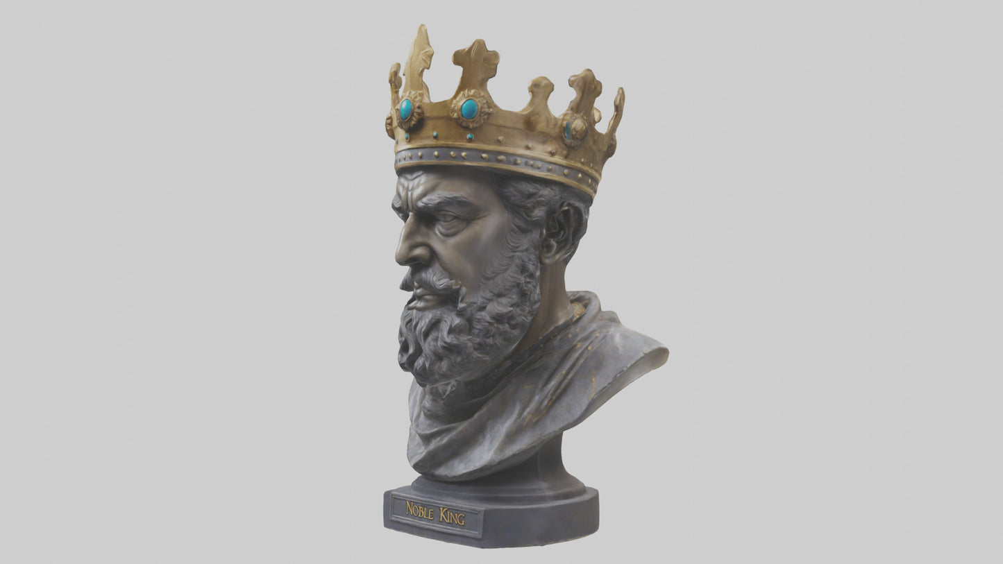3D model Noble King bust statue model VR / AR / low-poly