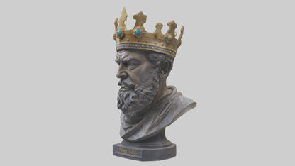 3D model Noble King bust statue model VR / AR / low-poly
