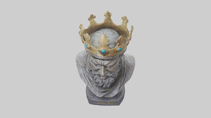 3D model Noble King bust statue model VR / AR / low-poly