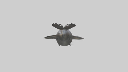 3D model Northern Fur Seal swimming model 2 VR / AR / low-poly