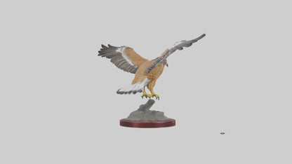 3D model Northern Harrier statue model VR / AR / low-poly