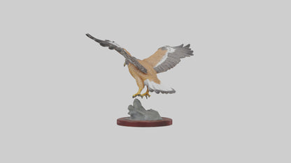 3D model Northern Harrier statue model VR / AR / low-poly