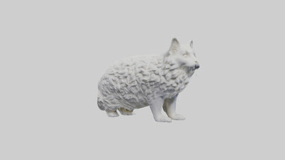 Norwegian Forest Cat statue model VR / AR / low-poly
