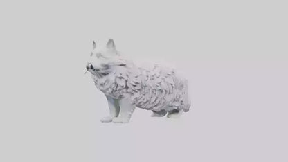 Norwegian Forest Cat statue model VR / AR / low-poly