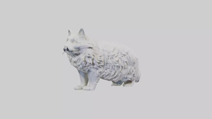 Norwegian Forest Cat statue model VR / AR / low-poly