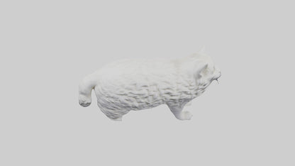 Norwegian Forest Cat statue model VR / AR / low-poly