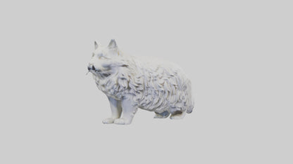 Norwegian Forest Cat statue model VR / AR / low-poly