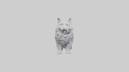 Norwegian Forest Cat statue model VR / AR / low-poly