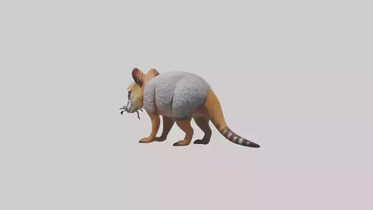 3D model Numbat sniffing model VR / AR / low-poly