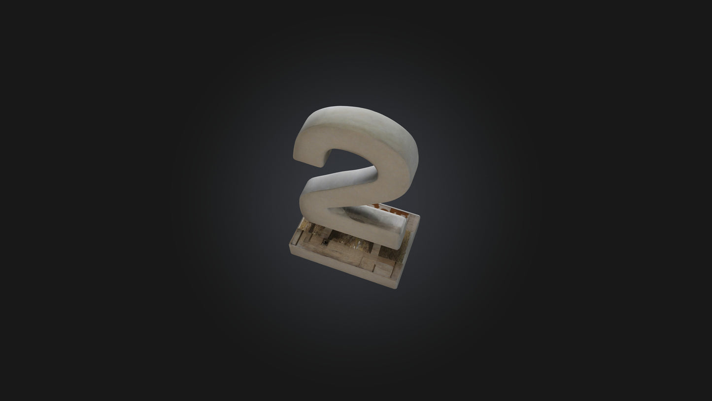 3D model Number 2 VR / AR / low-poly