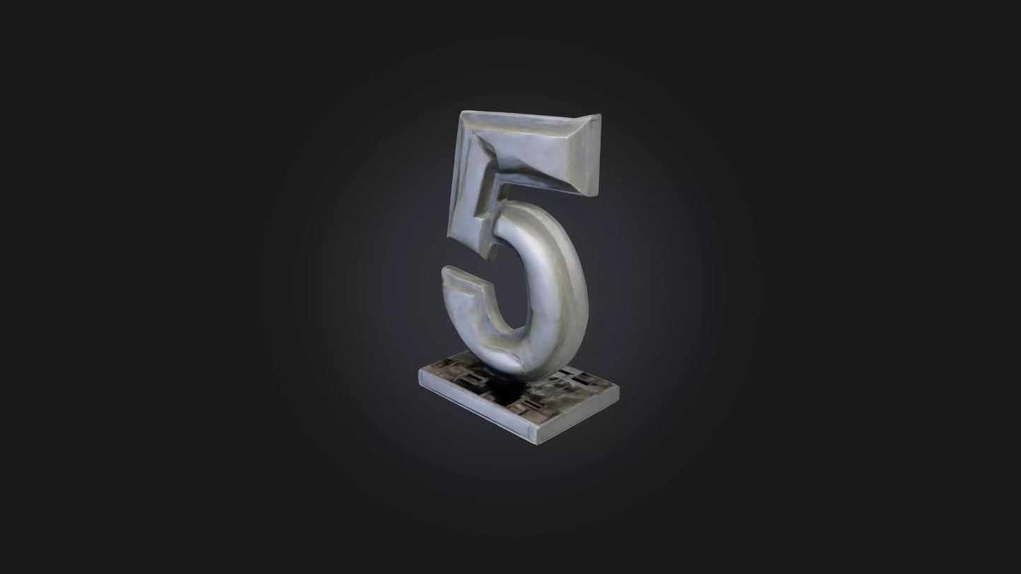 3D model Number 5 VR / AR / low-poly