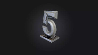 3D model Number 5 VR / AR / low-poly