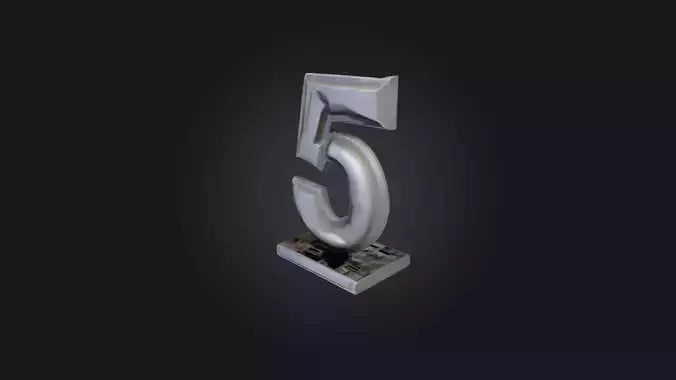 3D model Number 5 VR / AR / low-poly