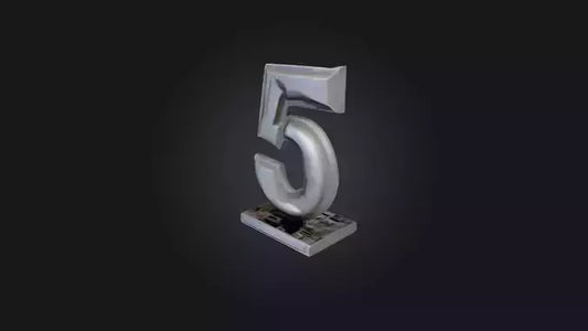 3D model Number 5 VR / AR / low-poly
