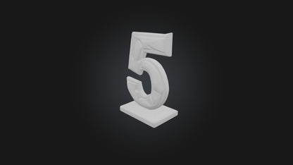 3D model Number 5 VR / AR / low-poly