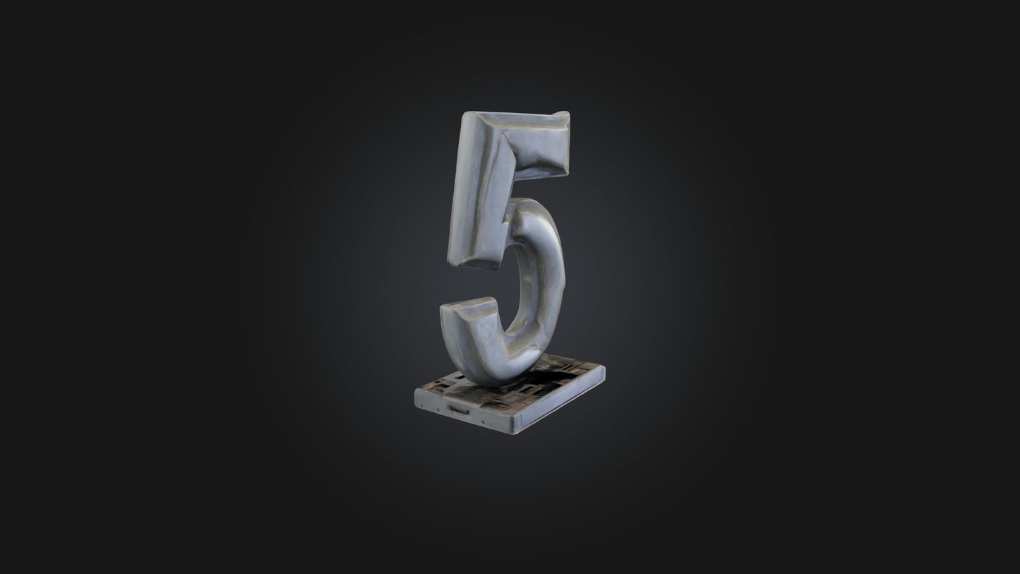 3D model Number 5 VR / AR / low-poly