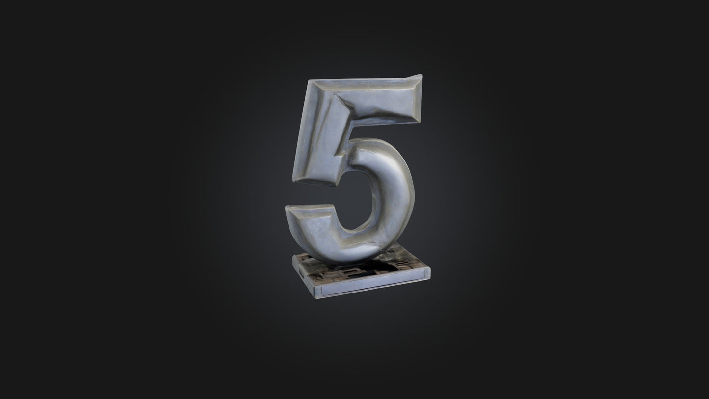 3D model Number 5 VR / AR / low-poly