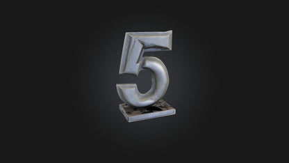 3D model Number 5 VR / AR / low-poly