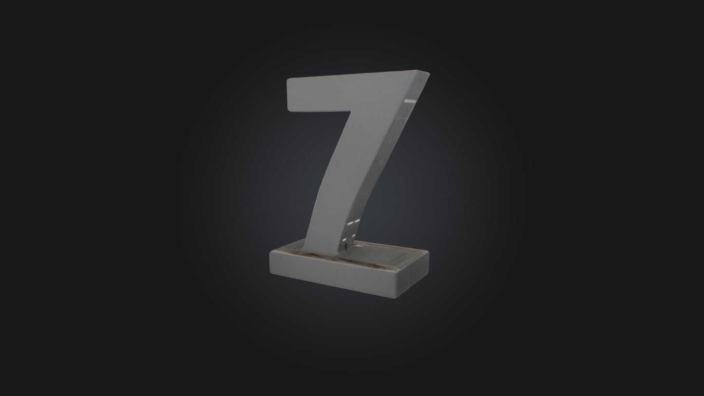 3D model Number 7 VR / AR / low-poly