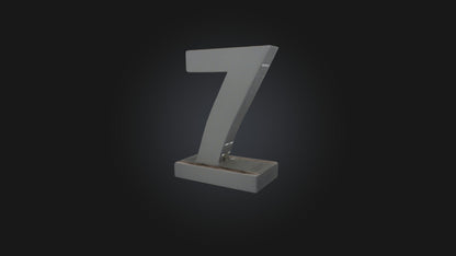 3D model Number 7 VR / AR / low-poly