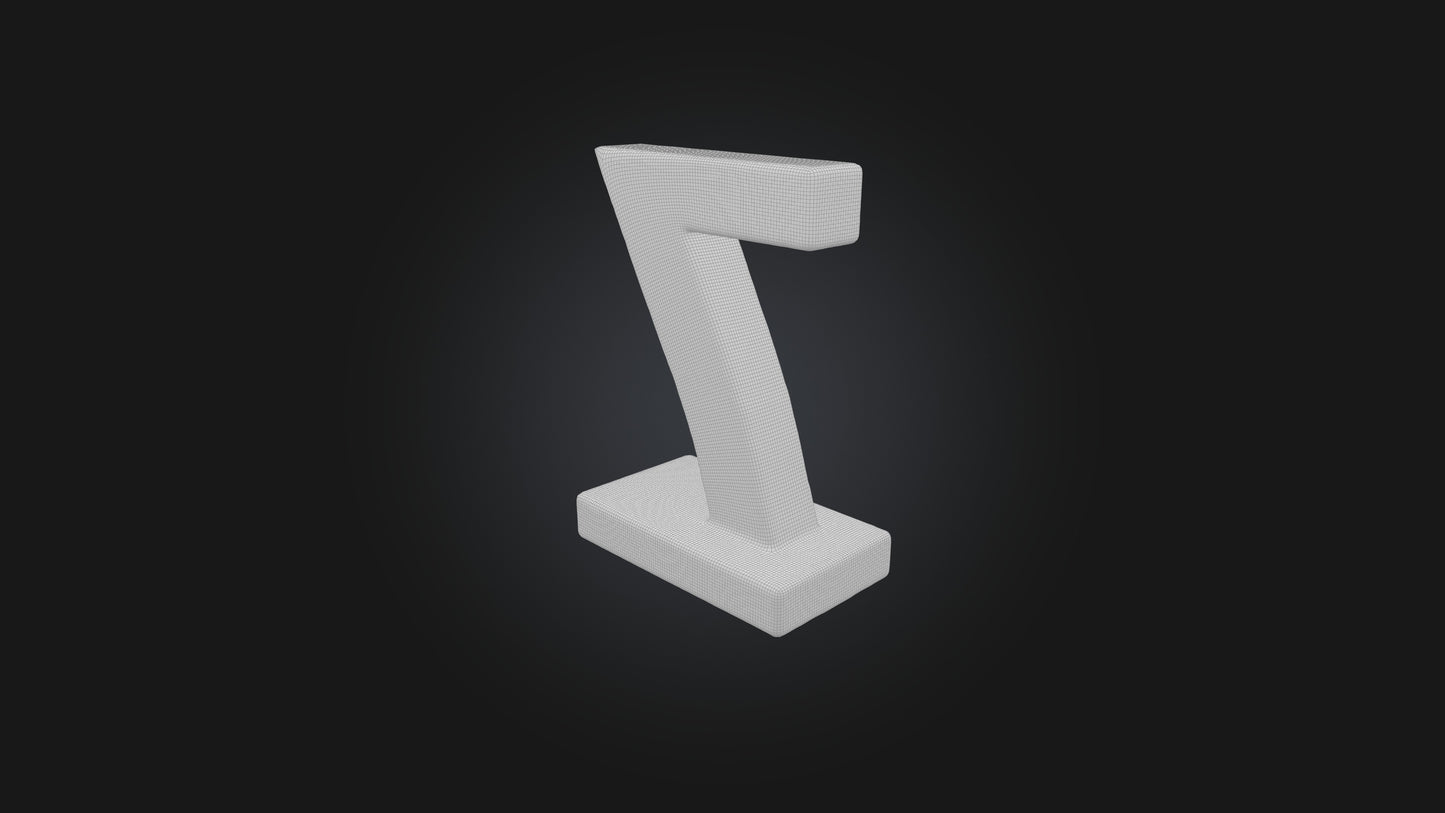 3D model Number 7 VR / AR / low-poly