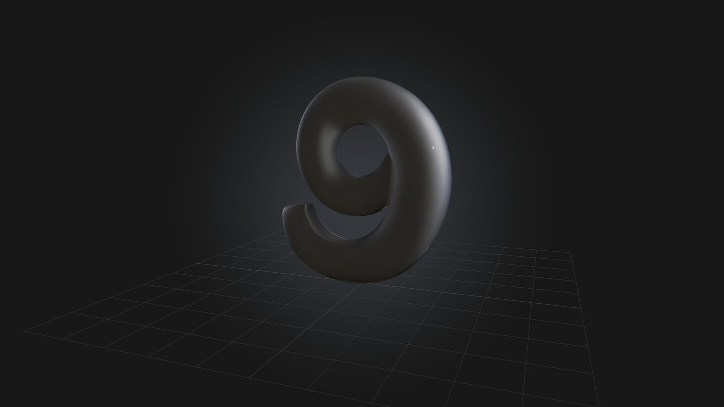 3D model Number 9 VR / AR / low-poly