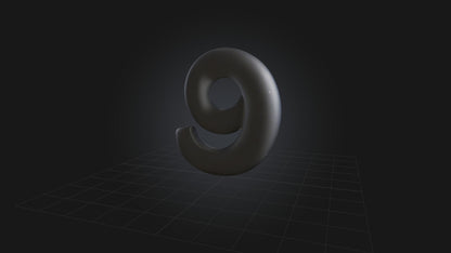 3D model Number 9 VR / AR / low-poly