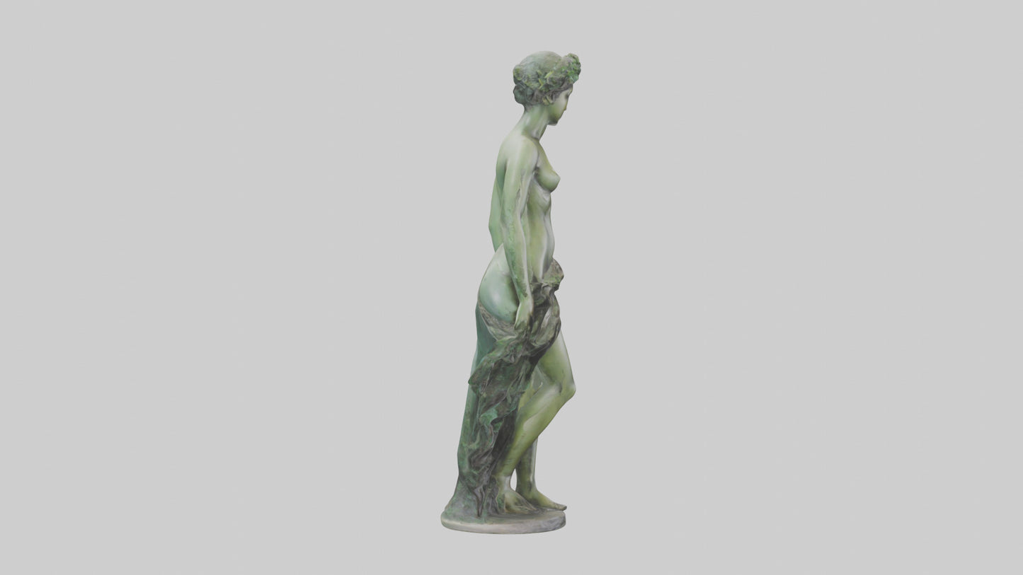 3D model Nymph statue model VR / AR / low-poly