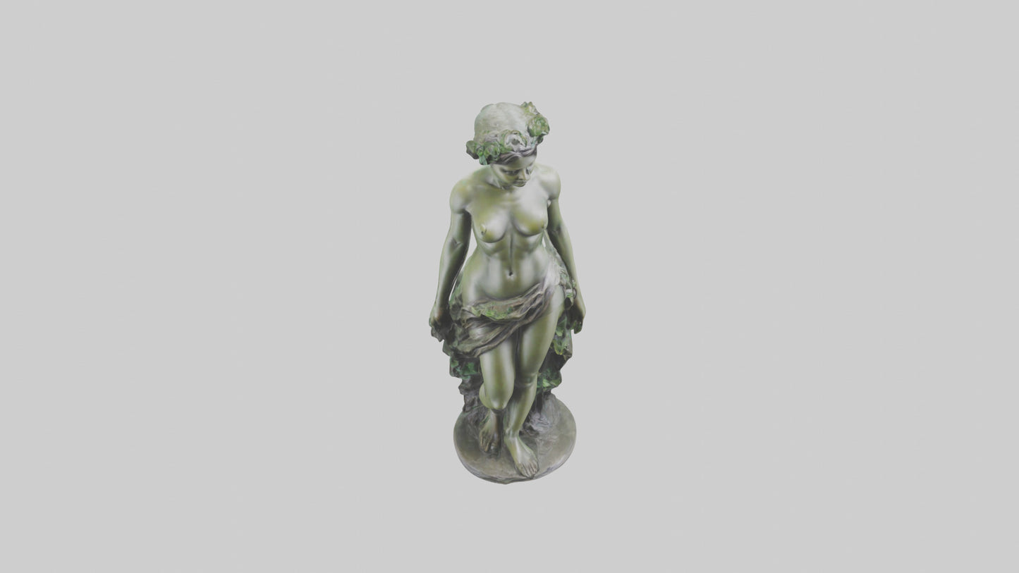 3D model Nymph statue model VR / AR / low-poly