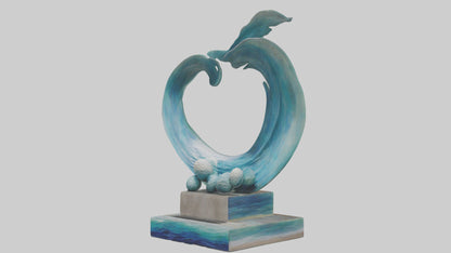 Ocean Breeze Sculpture model VR / AR / low-poly
