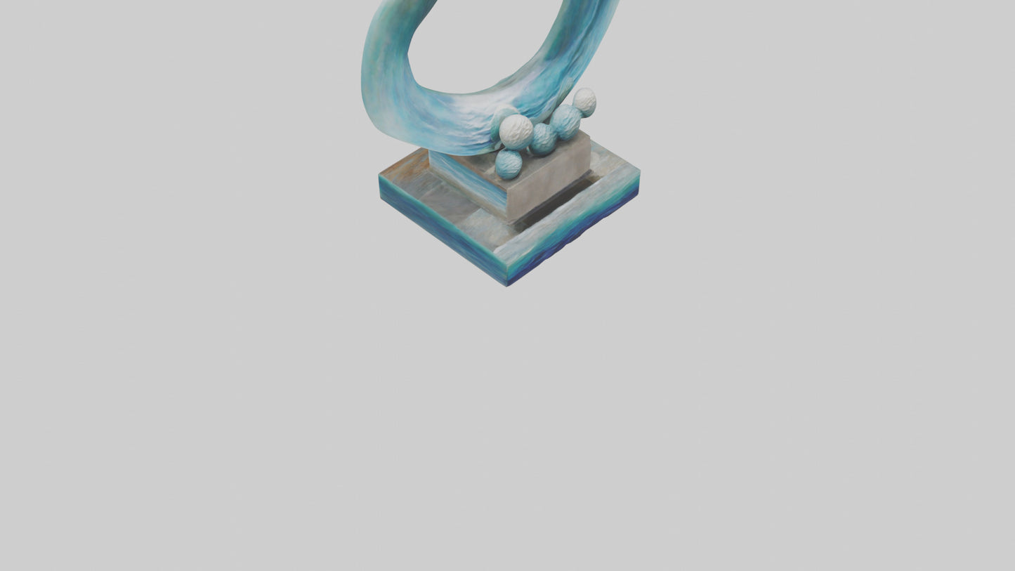 Ocean Breeze Sculpture model VR / AR / low-poly