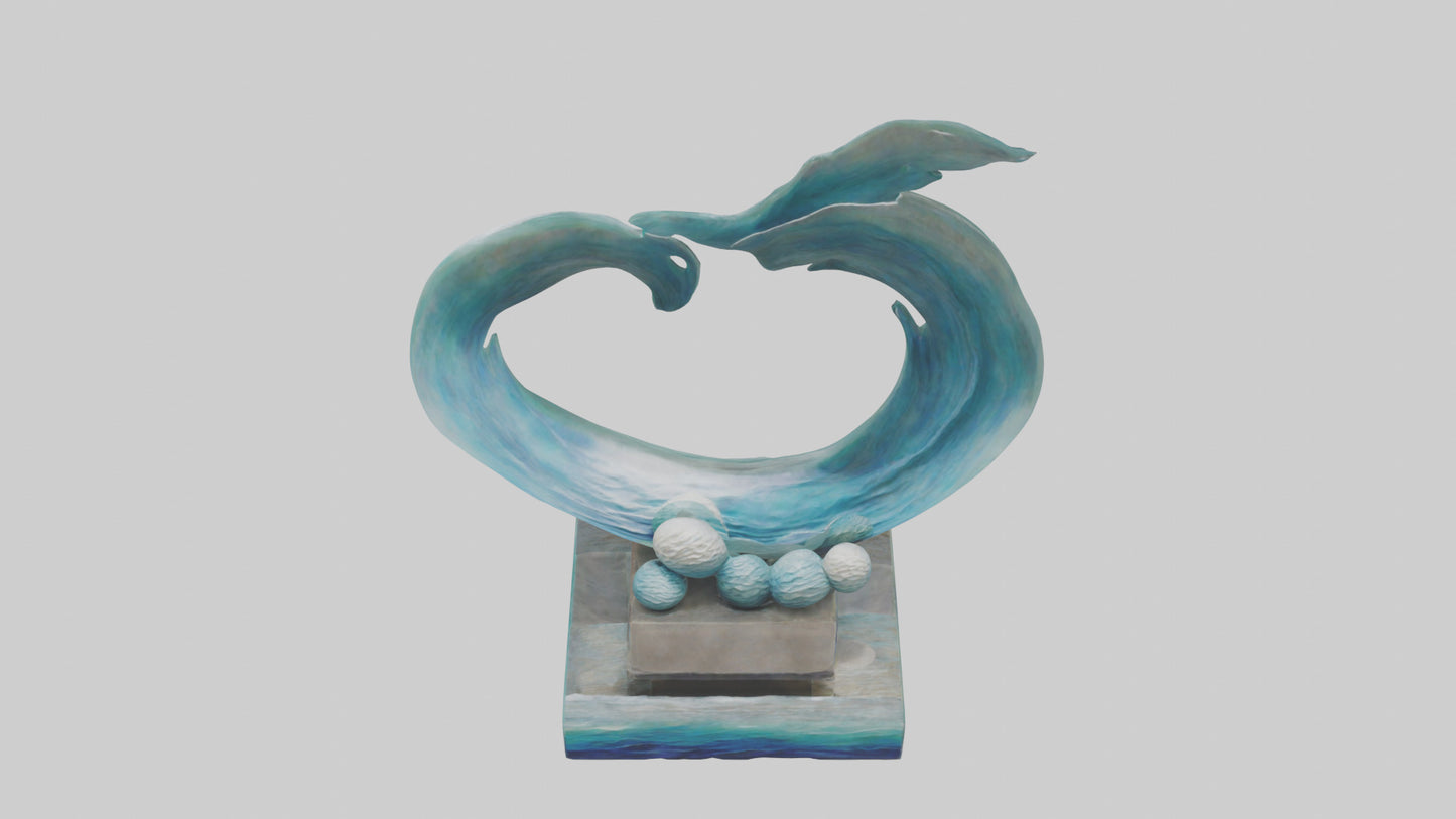 Ocean Breeze Sculpture model VR / AR / low-poly