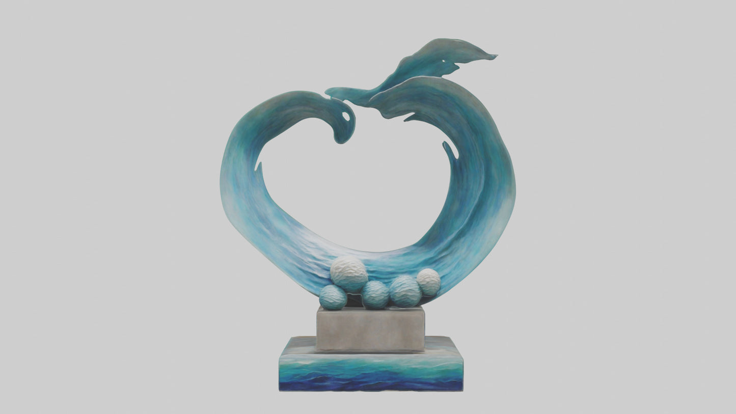 Ocean Breeze Sculpture model VR / AR / low-poly