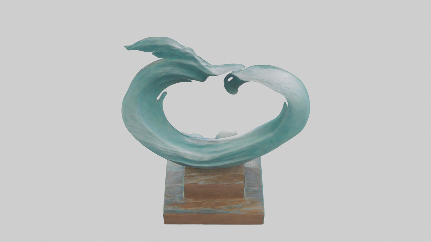 Ocean Breeze Sculpture model VR / AR / low-poly
