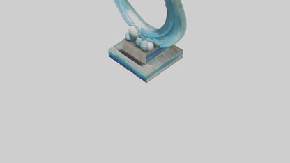 Ocean Breeze Sculpture model VR / AR / low-poly