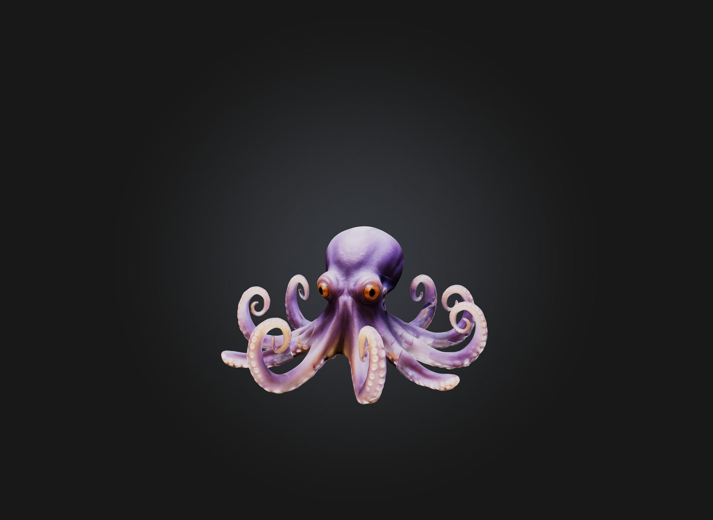 3D model octopus VR / AR / low-poly