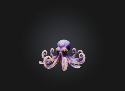 3D model octopus VR / AR / low-poly