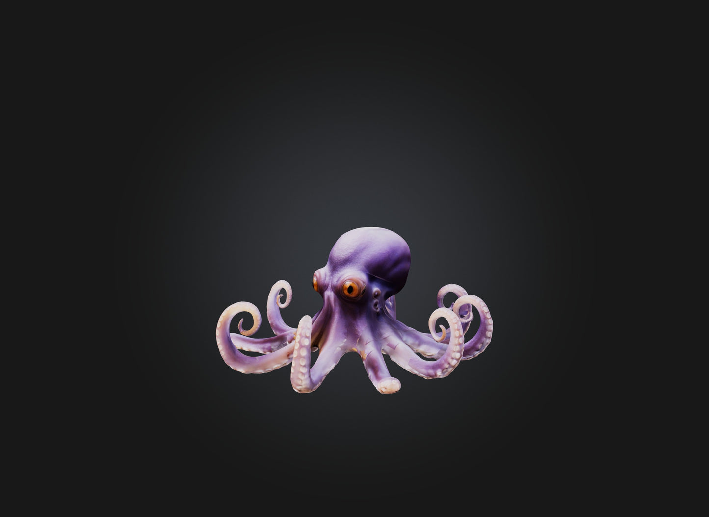 3D model octopus VR / AR / low-poly