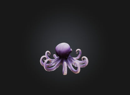 3D model octopus VR / AR / low-poly