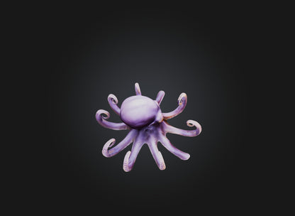 3D model octopus VR / AR / low-poly